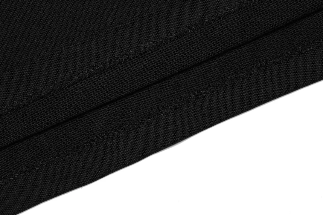 BALMAIN 2026New Arrival Imported machine high-density signature embroidery letter logo Men's and women's Same Style short-sleeved T-shirt Customized weight 100% double yarn pure cotton fabric 32-count double-strand thread dyeing Collar label hangtag main mark three complete labels Color: Black Size: XS S M L